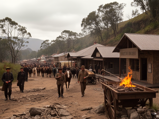 The goldrush in Australia 1800s