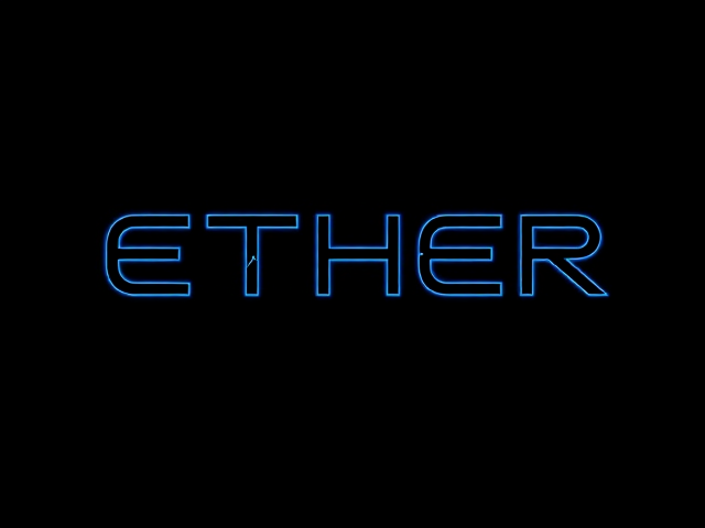 “Logo design for a sci-fi graphic novel titled ‘ETHER’. The word should appear in a custom, slightly distorted font that feels organic and futuristic. Letters should look semi-metallic with subtle glowing veins or filaments, especially in the letter ‘E’. The style is dark, minimalist, and mysterious — suitable for a dystopian science-fiction universe. Use a black or deep blue background with a cold light source, like blue or cyan glow. The logo should feel alive, like it’s pulsing with hidden energy.”