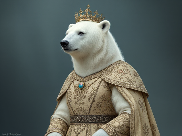 Image d'une femelle ours polaire qui se tient debout
Habillé en princesse du moyen-âge