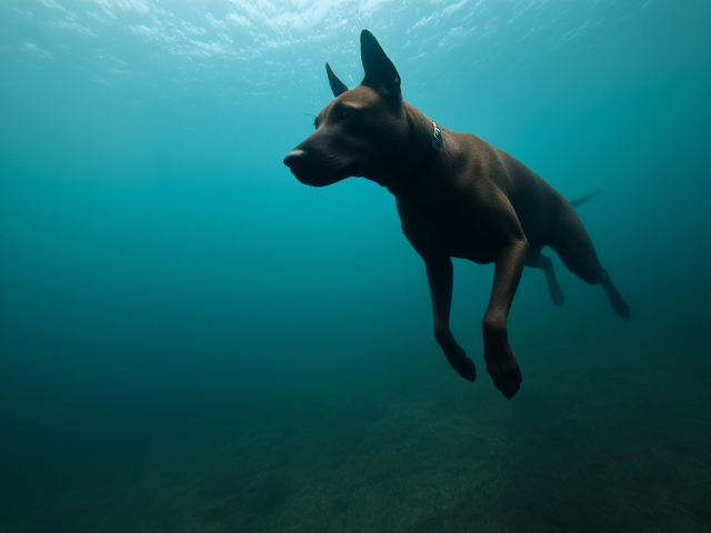 Belgian malinois freediver