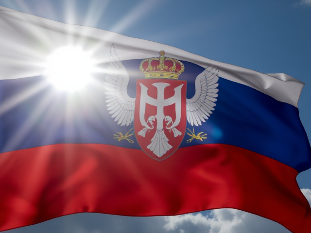 Republic of Srpska flag, God, light, Milorad Dodik, angels