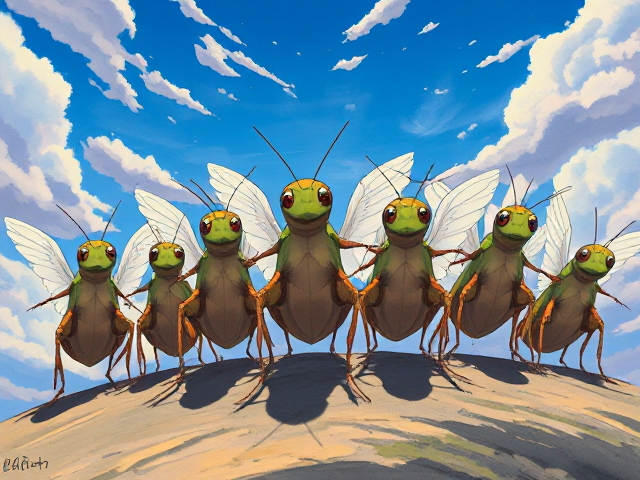 seven angelic cockroaches with angel wings