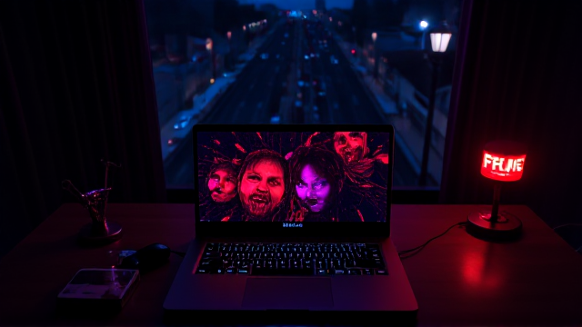 light room with future laptop but under the main screen have small second screen over panel and can be used for subtitles of movies.