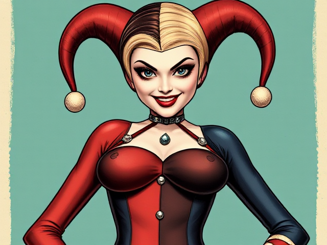 Harley Quinn full jester outfit