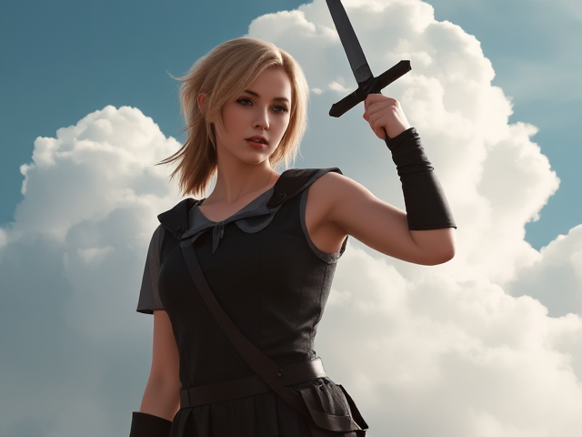 cloud strife crossdressing as a girl