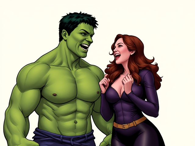 She-Hulk and the Scarlet Witch laughing hysterically with each other