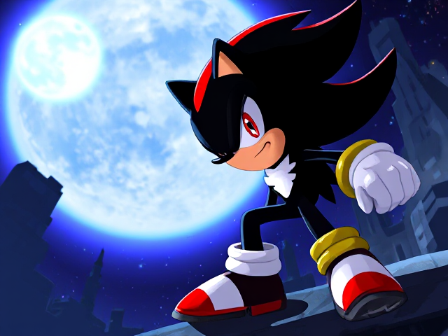 Shadow the hedgehog in a ps2 style art