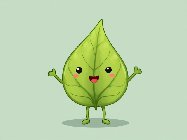 leaf with two arms and two legs