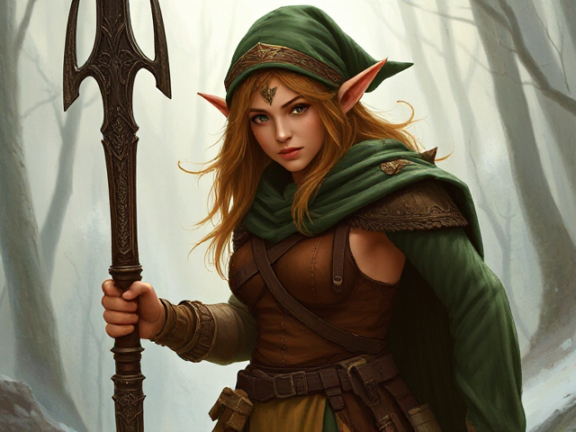 Fantasy elf ranger