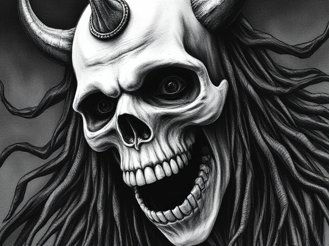 NIL Death Metal band Album Cover. Lineart pen drawing art gore horror. Not pencil. Sharpie pen.