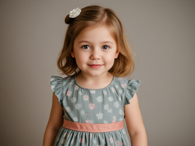 Little girl in a dress