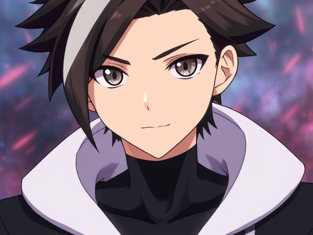 The personnage have a black glaces with court brun hair is a man the âge is ten year is à Pokemon fan