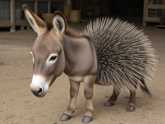 Donkey and porcupine hybrid