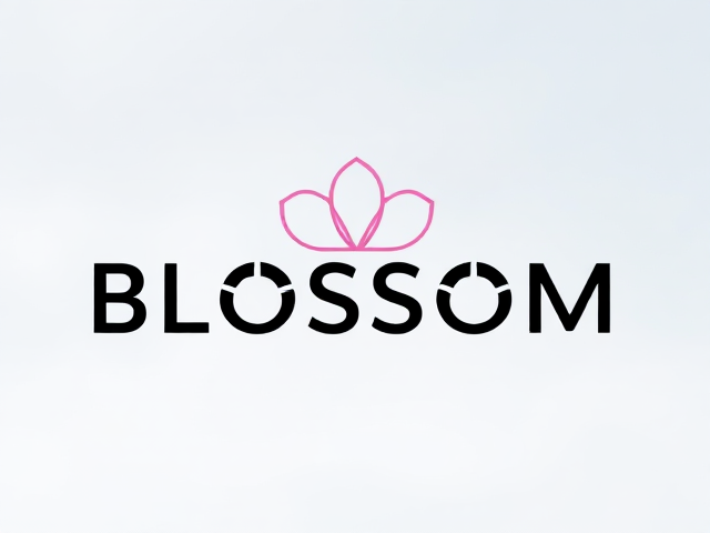 Logo pour un groupe de K-pop se nommant BLOSSOM. Les O  de seront  remplacé par une fleure .