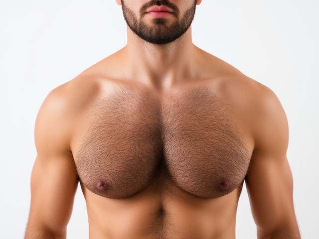 man with hairy chest