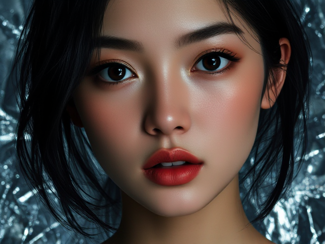 Abstract silver chromium patterned background