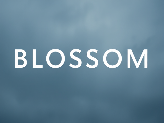 Logo pour un groupe de K-pop se nommant BLOSSOM  et avec un dessin de leur lightstick