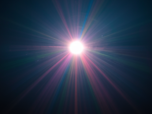 A Version of a colorful rainbow called God light