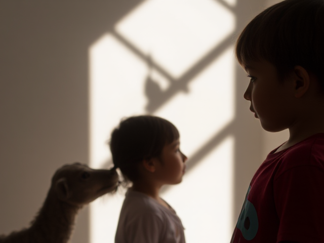 Nature animals children and materials