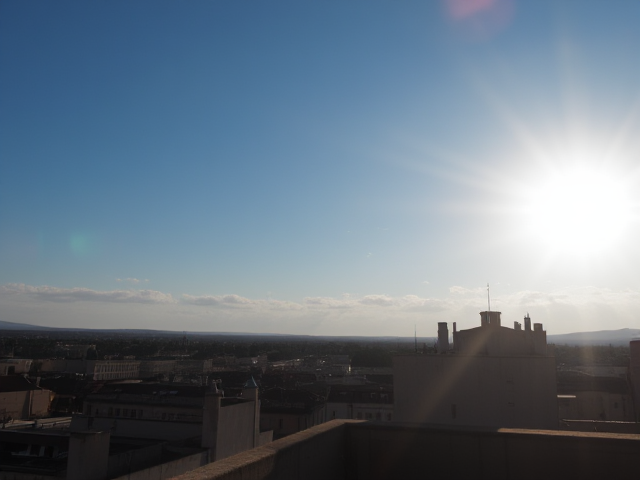 View of the sky in italy, from on top of a a building