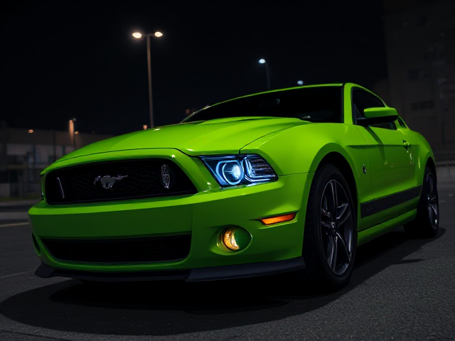 2014 lime green mustang