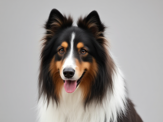 A anthropomorphic rough collie model