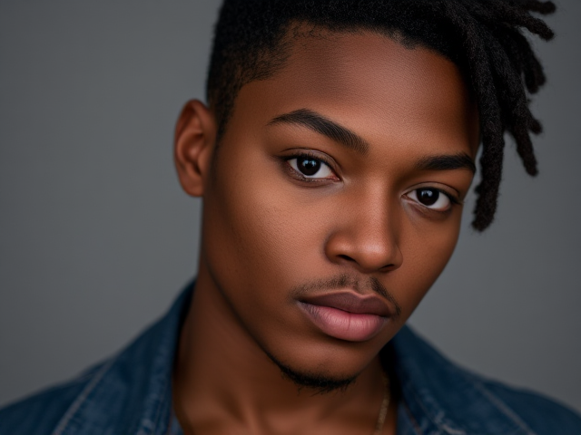 A very masculine trans black woman