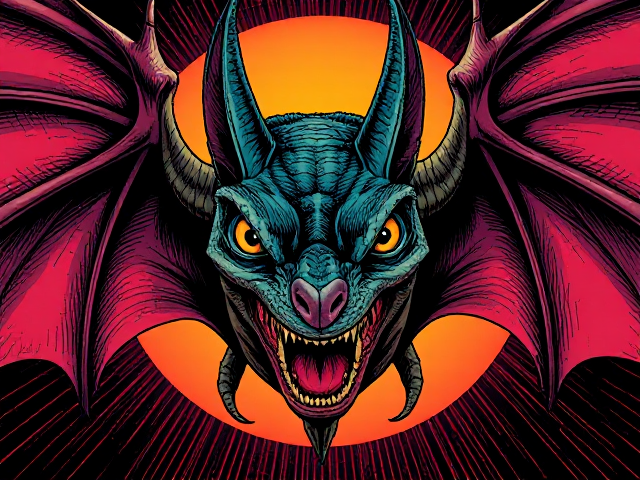 reptilian bat creature