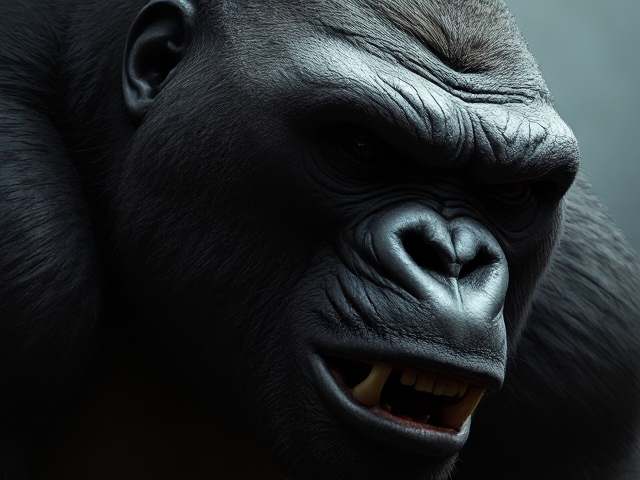 The rock fusionnés un gorille