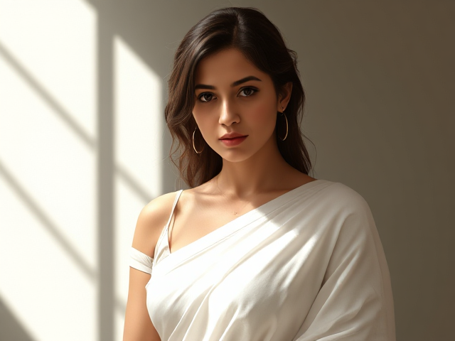 Woman in white saree