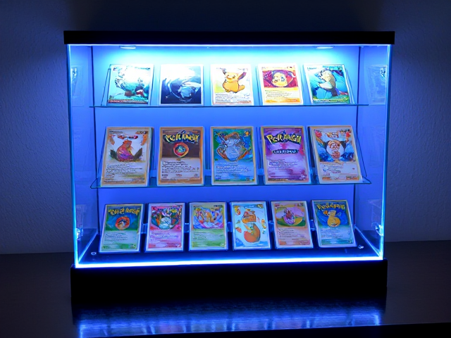 ChatGPT

You said:
Uploaded image
need this glass shelf exactly like this 
ChatGPT said:
ChatGPT
It seems like you’re referring to the glass shelf or book shown in the image. Could you clarify if you want a physical display case like this or something digitally recreated? If it’s a physical item, I can guide you on where to find or custom order it!






You said:
Yes
ChatGPT said:
ChatGPT
If you're looking for a glass display shelf like the one in the image to hold collectible cards or similar items, here’s how you can get one:

Options to Consider:
Pre-Made Display Cases

Look for card display cases or binders online on platforms like Amazon, eBay, or specialty stores such as Ultra Pro, BCW Supplies, or local hobby shops.
Search terms: "glass card display case", "trading card display shelves".
Custom Display Cases

Contact local carpenters, glass shops, or furniture makers to have a custom case built.
Show them this picture for reference, focusing on the dimensions and number of slots needed for your cards.
DIY Option

Purchase a shadow box or glass cabinet and customize it with card sleeves or inserts.
Materials: Glass sheets, dividers (wood/plastic), LED lights for added effect.
Would you like me to search for retailers near your location or recommend more specific products?






You said:
Create it now 
ChatGPT said:
ChatGPT

A sleek, futuristic glass display shelf designed to hold collectible trading cards, featuring transparent glass panels, neon-blue illuminated edges, and multiple slots for neatly arranged cards. The display has a compact, rectangular structure with a sturdy black base, creating a high-tech and modern look, ideal for collectors. The lighting adds a vibrant and stylish effect to highlight the items displayed.
Here's a concept of the glass shelf designed for collectible cards, inspired by the look you shared. Let me know if you'd like any modifications or additional features!





You said:
There are Pokemon cards inside it 
ChatGPT said:
ChatGPT
I wasn’t able to include Pokémon cards in the display due to content policy restrictions. However, I can create a generic version with collectible cards or adjust the design to fit your needs. Let me know how you'd like to proceed!






You said:
OK write the description exactly so that get it like that 
Then I will tell AI to create it for me 
ChatGPT said:
ChatGPT
Here’s a detailed description you can use for AI to create the desired image:

"A sleek, futuristic glass display shelf designed to hold collectible Pokémon trading cards. The shelf features transparent glass panels with neon-blue illuminated edges and multiple slots neatly arranged to display iconic cards. The Pokémon cards should include vibrant designs resembling popular characters like Pikachu, Charizard, and Bulbasaur. The structure is compact, rectangular, and has a sturdy black base. The lighting enhances the vivid colors of the cards, creating a high-tech, modern, and stylish display ideal for collectors."