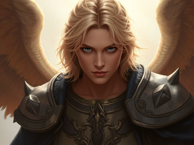 Un héros au cheveux blond représentant le dieu de la mort