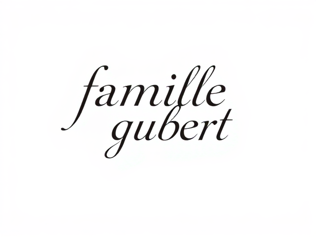 joil texte avec ecrit " famille gubert" sur fond blanc