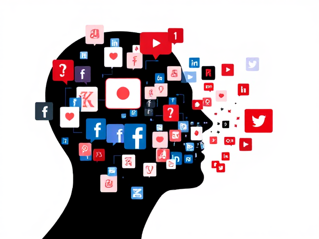 fait moi une image représentant une manipulation des réseau sociaux