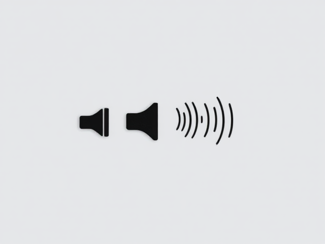 Add small speaker-like icons or decals showing faint sound waves