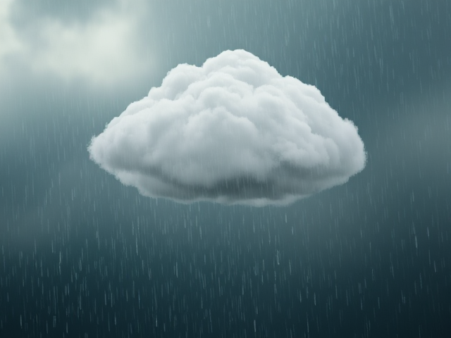 A picture inside our mind with a cloud raining