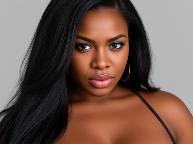 Beverly, a 45-year-old curvy and fit Black woman, exudes seriousness and severity. Her demeanor is argumentative and challenging, with an air of superiority over men. She possesses a sexy form with gorgeous looks, complemented by her long, straight hair. Her expression is untrusting and determined.