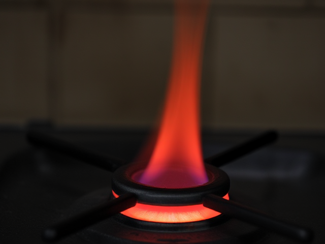 red hot iron stove element radiating heat