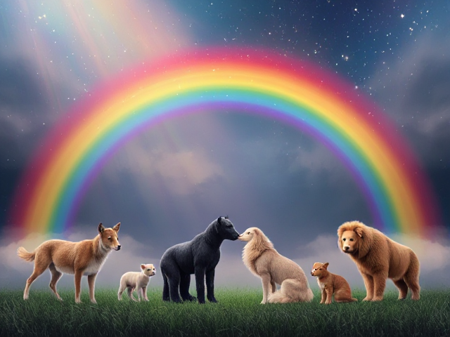 Rainbows animals with editing auras