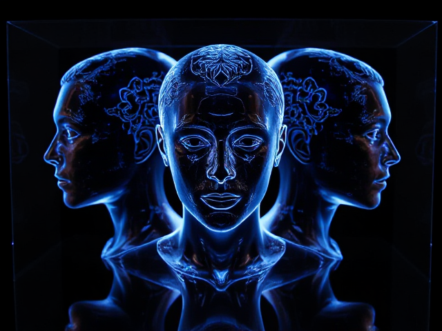 Three sides 3D holographic imagery