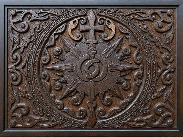 Celtic Maori fusion wall panel depicting symbols of growth and strength