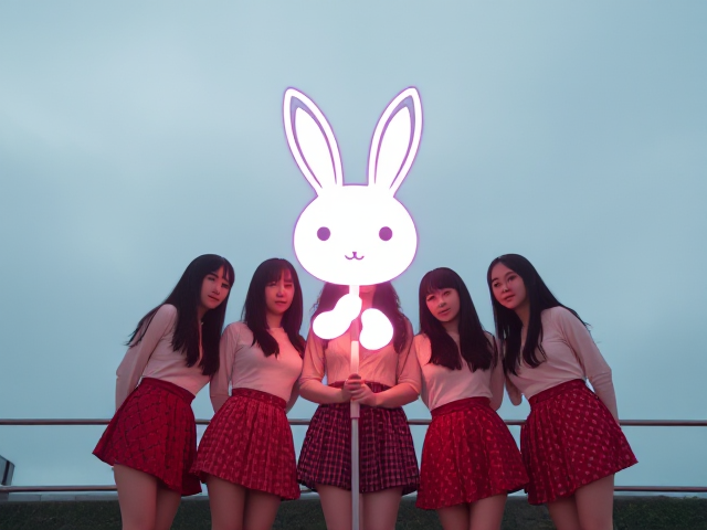 Logo pour un groupe de K-pop se nommant BLOSSOM .Les O seront remplacées par un lapin et avec un dessin de leur lightstick