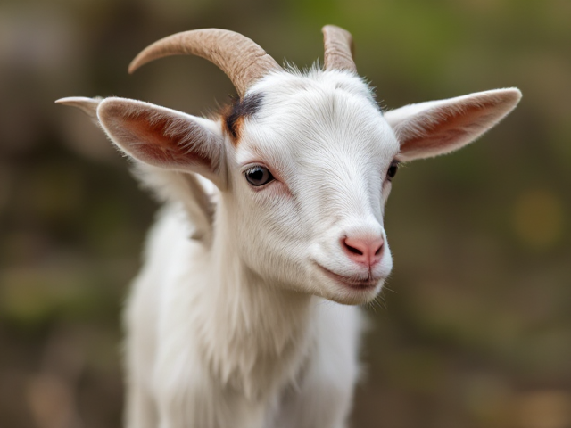 Create an image a baby goat with the same wings as a honeyeater bird.