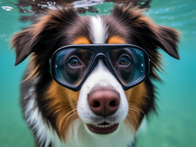 Australian shepherd Freediving goggles