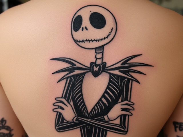 Jack Skellington avec des tatouages