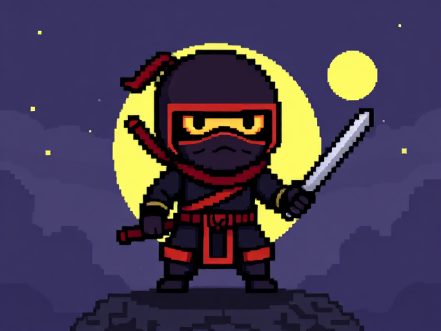 caroonish 8 bit ninja