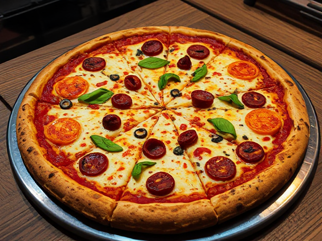 Pizza type métal dans le style pokemon