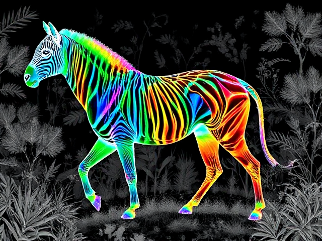 Rainbow animal kingdom black and xray side coloring of animals all around there bodies