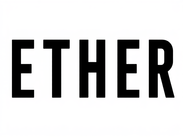Create a minimalist, black and white logo for the word “ETHER”.

All letters should be uppercase, bold, and of equal height and width, with a clean sans-serif style. Letters are spaced slightly apart to allow visual breathing room.

The letter H is placed exactly in the center of the word and is larger than the other letters vertically, but has no horizontal bar, only two tall vertical strokes. This creates a clear open space in the middle of the logo.

The overall look should be simple, balanced, and modern, emphasizing the central H as a strong visual anchor and symbolizing a passage or gateway.

Use a white background and solid black letters. Avoid any texture, shading, or gradients. The logo must be highly legible and striking in its simplicity.