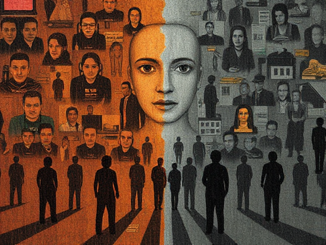 fait moi une image représentant de la division au sein de la société